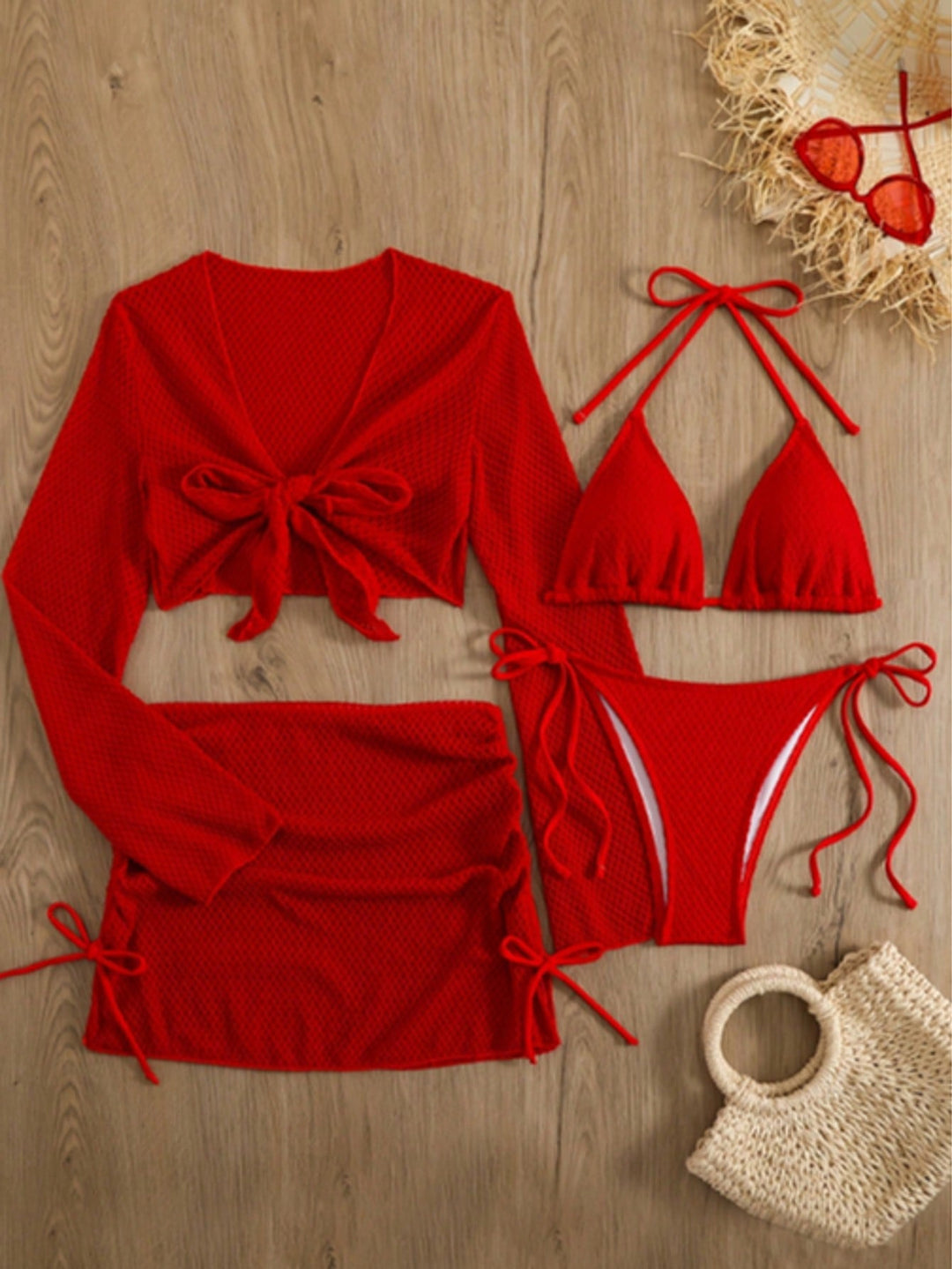 Damen luftiger Netz-Bikini mit sportlichem Cover-Up Echo Archiv