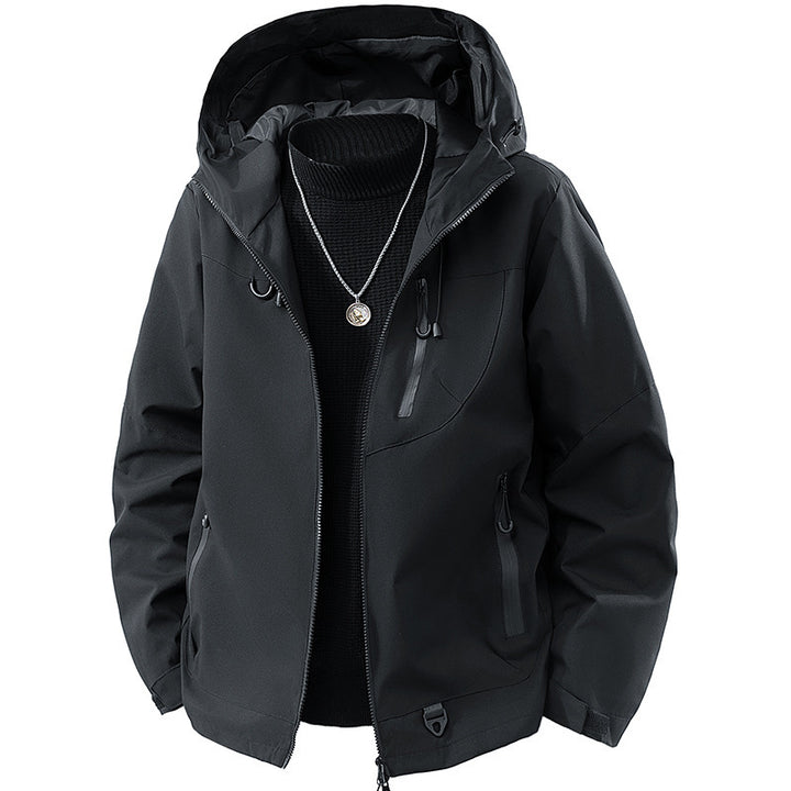 Herren Technische Softshell Outdoorjacke mit Kapuze wasser- und winddichter Membran versiegelte Reißverschlüsse Echo Archiv