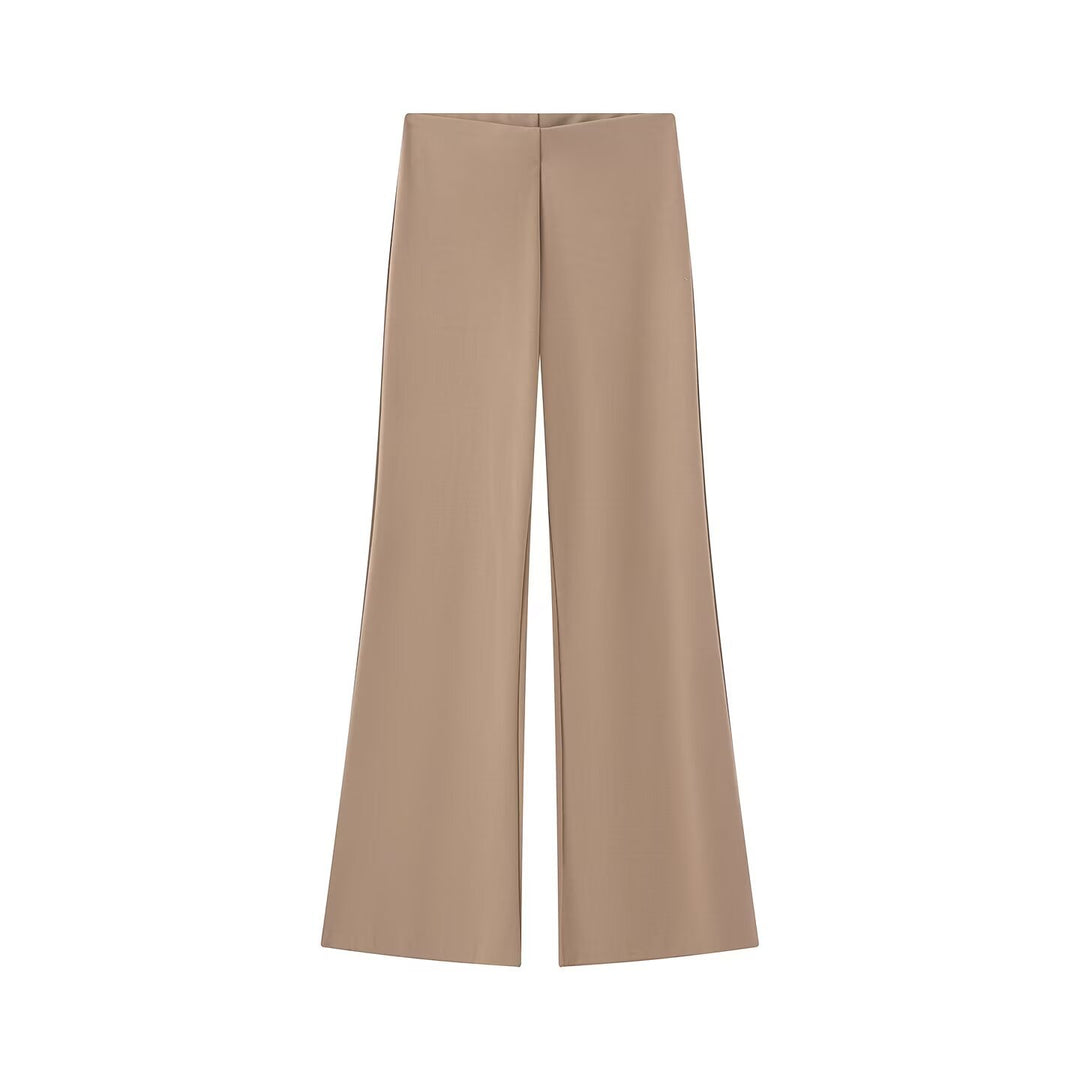 Damen Weite Satinhose mit hoher Taille und fließender Wide‑Leg‑Silhouette Echo Archiv