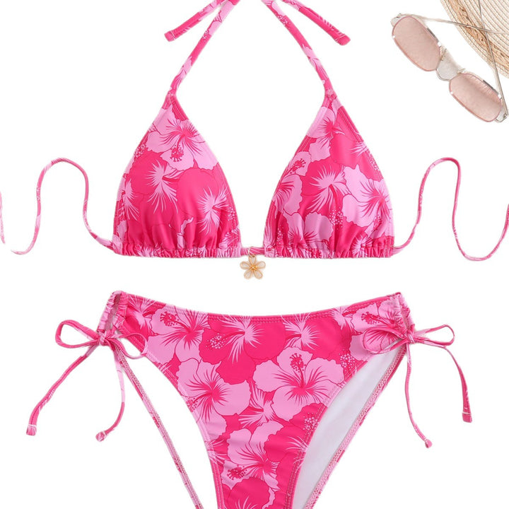 Damen Triangel-Bikini mit verspielten Floral-Details Echo Archiv