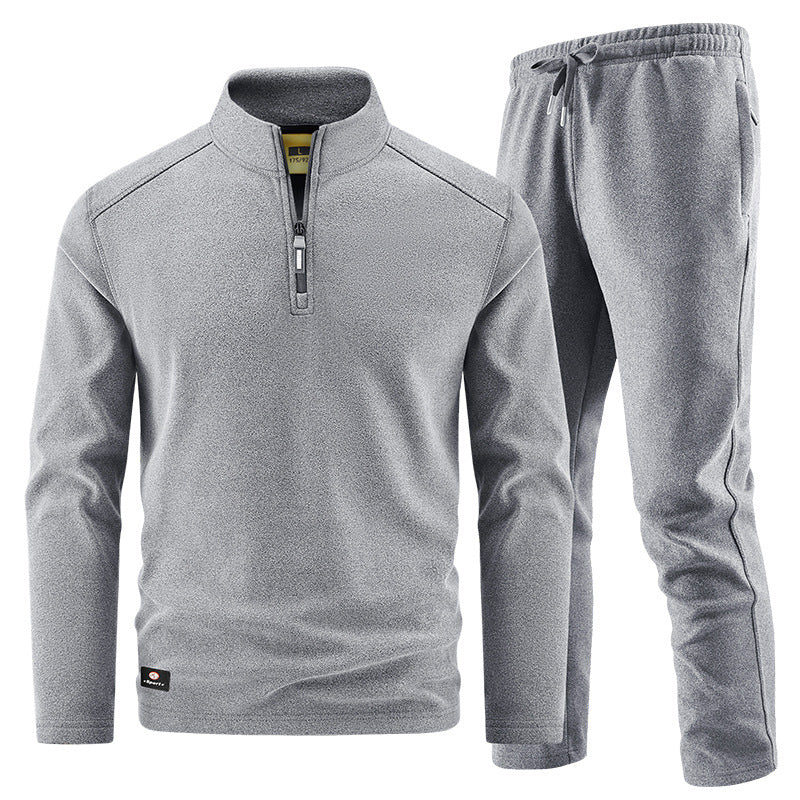 Herren Fleece-Trainingsset mit Stehkragen und Elastikbund Echo Archiv