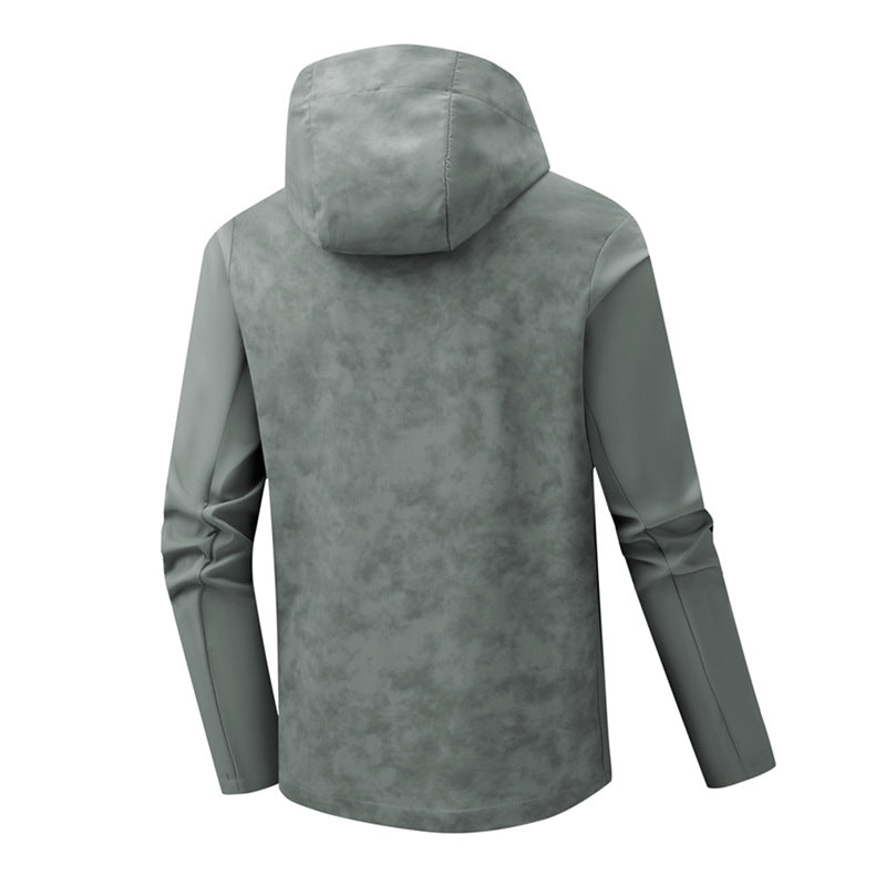 Herren Urbanes Softshell-Hybrid mit wasserabweisender Beschichtung, Kapuze und Brust-Reißverschluss Echo Archiv