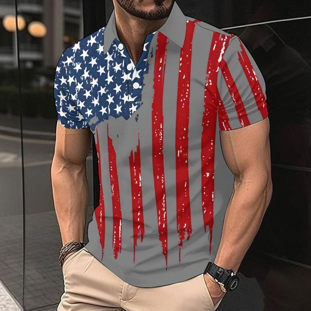 Herren Polo-Shirt im modernen Flaggenstil Echoarchiv