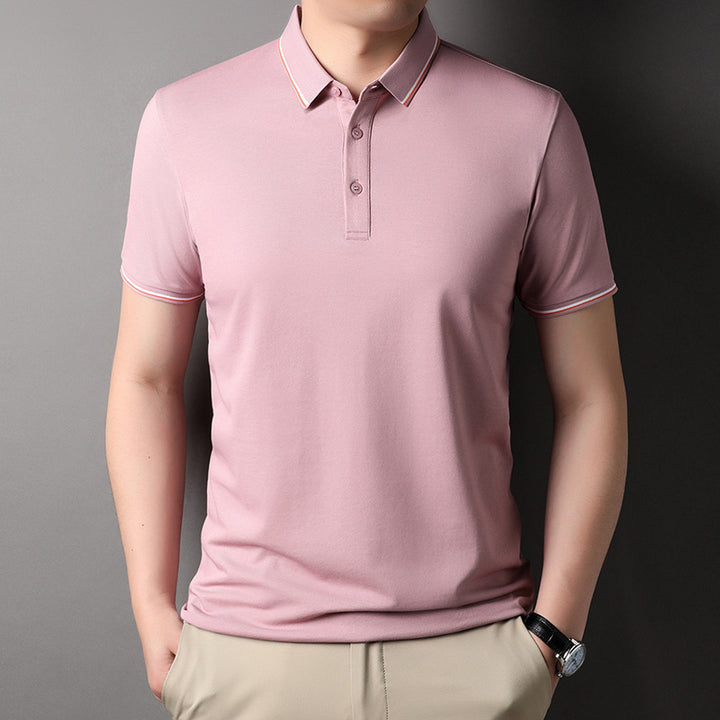 Herren Poloshirt mit atmungsaktivem Piqué-Gewebe und modernen Kontrastakzenten Echoarchiv