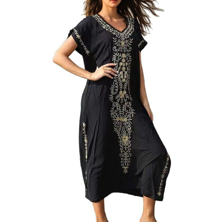 Damen eleganter Strandüberwurf mit filigranem Stickereidesign Echo Archiv
