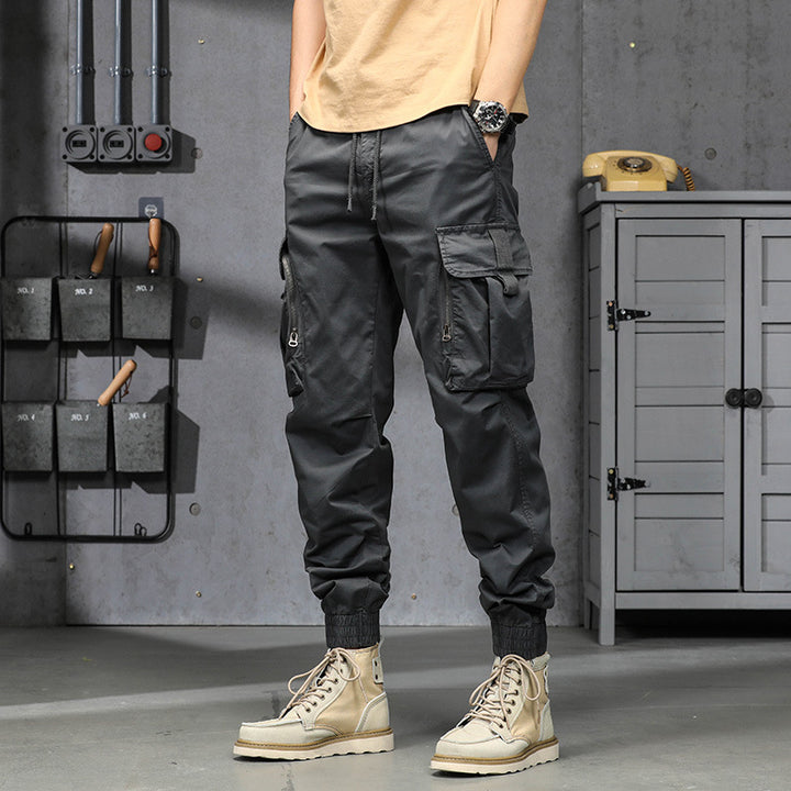 Herren Leichte Tactical-Cargo-Jogginghose mit Tunnelzugbund, Kniepaneelen und Multifunktionstaschen Echo Archiv
