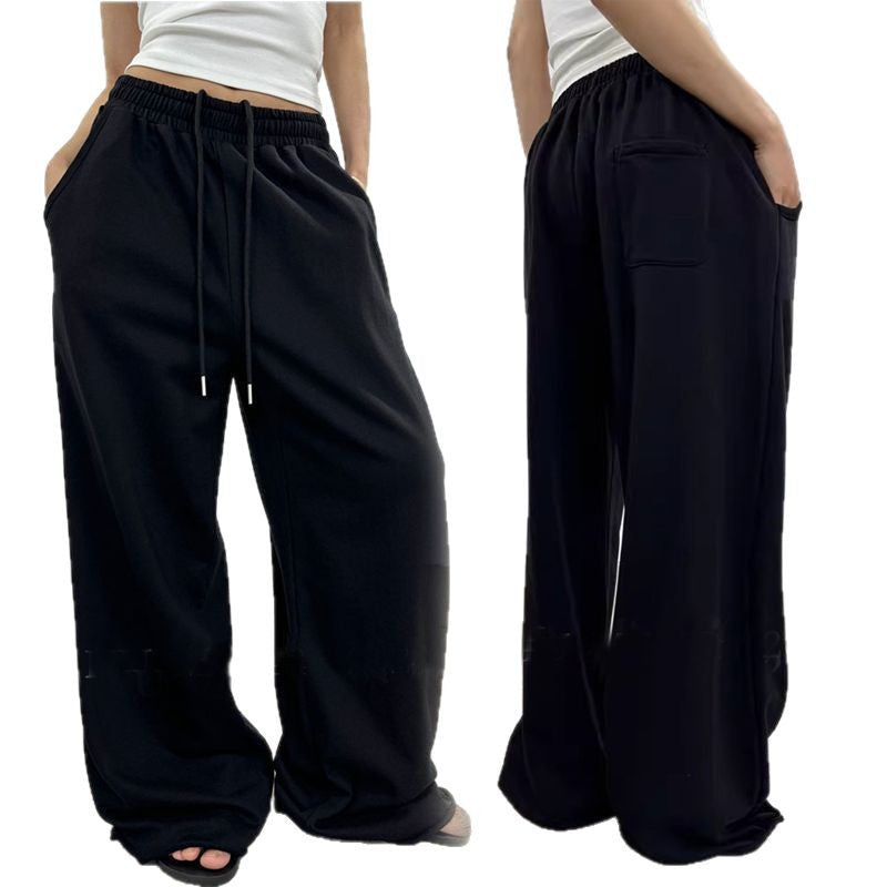 Damen nan weite High-Waist Loungehose mit gerafftem Bund und Kordelzug Echo Archiv