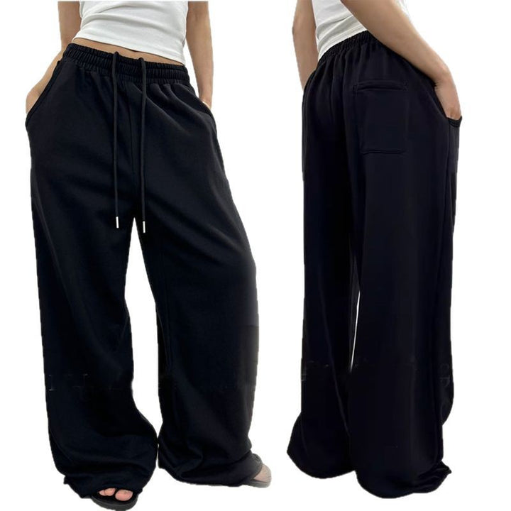 Damen nan weite High-Waist Loungehose mit gerafftem Bund und Kordelzug Echo Archiv