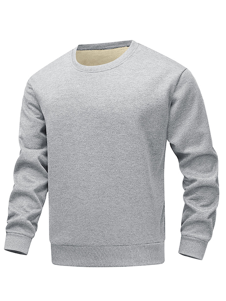 Herren bequemer Fleece-Sweater mit Rundhalsausschnitt Echoarchiv