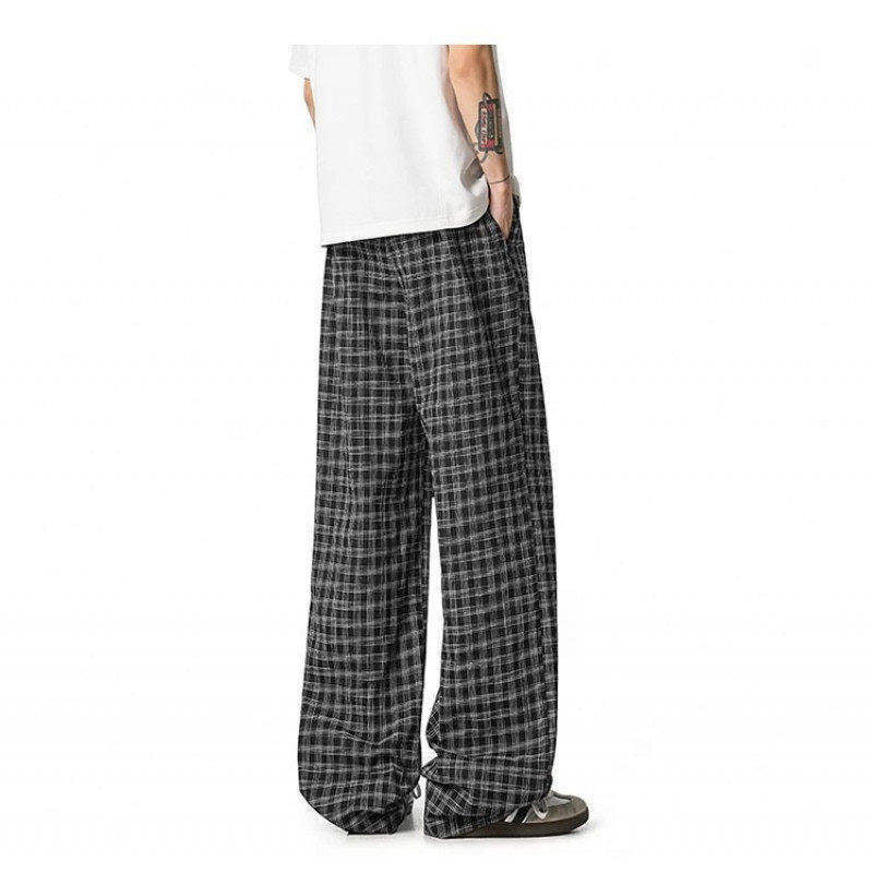 Damen Weit geschnittene Karohose Echoarchiv
