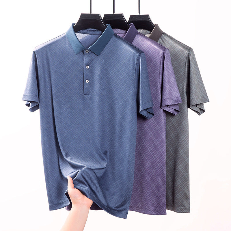 Herren sportliches Poloshirt mit modernem geometrischem Design Echoarchiv