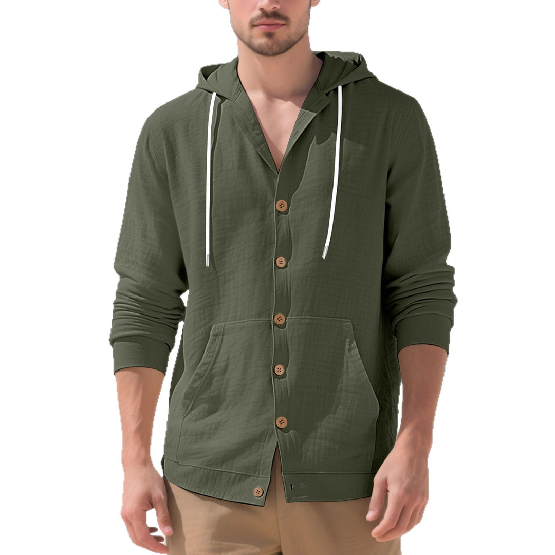 Herren elegante Freizeitjacke mit Kapuze und praktischen Taschen Echoarchiv