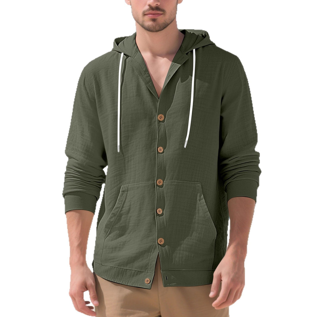 Herren elegante Freizeitjacke mit Kapuze und praktischen Taschen – Taviero