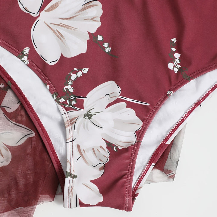 Damen Strandkleid mit floralem Überwurf Echo Archiv