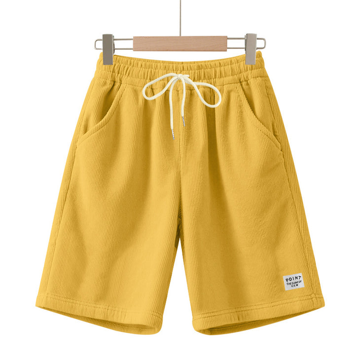 Herren nan knielange Lounge-Shorts im Rippenstrukturjersey mit elastischem Kordelzugbund und aufgesetzten Eingrifftaschen Echo Archiv