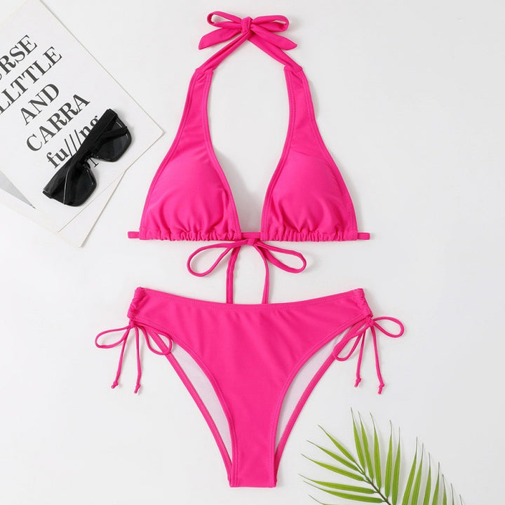 Damen Triangel-Bikini mit verstellbarem Halterdesign und seitlichem Bindeband Echo Archiv