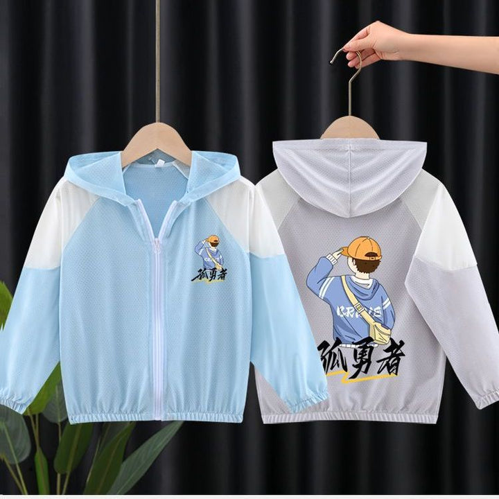 Unisex nan leichte atmungsaktive Kinder-Sommerjacke mit Kapuze und Astronautenprint  Echo Archiv