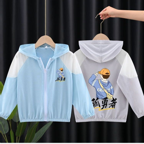 Unisex nan leichte atmungsaktive Kinder-Sommerjacke mit Kapuze und Astronautenprint  Echo Archiv