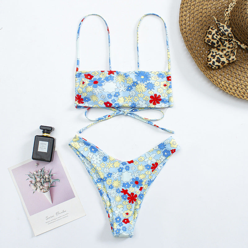 Damen Blumenmuster Bikini-Set mit elegantem Schnitt Echo Archiv
