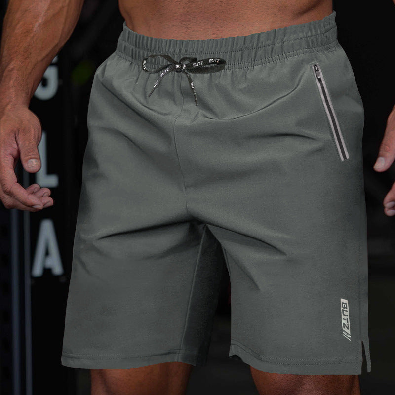 Herren Sportshorts mit seitlichen Reißverschlusstaschen und elastischem Bund Echoarchiv