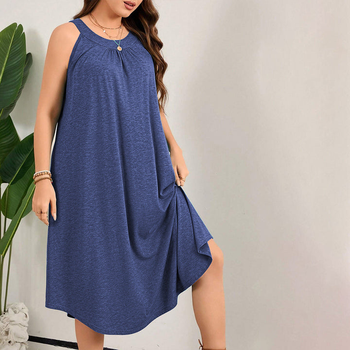 Damen lässiges A-Linien-Kleid mit großzügigem Schnitt und atmungsaktivem Material Echo Archiv