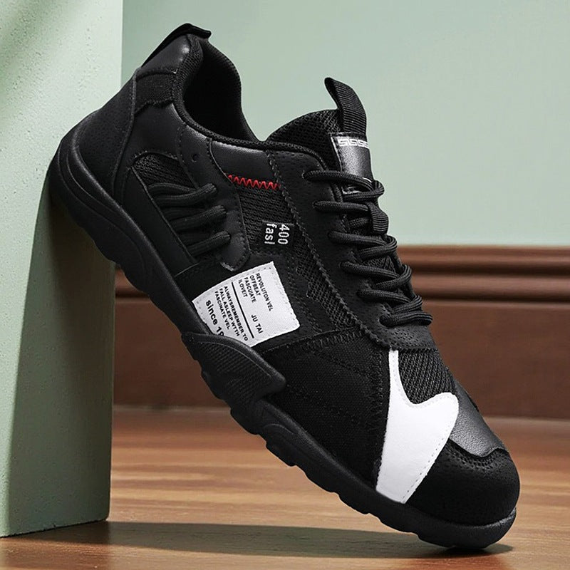 Herren sportiver Retro-Mesh-Ledermix Sneaker mit verstärkter Zehenkappe und griffiger Trailsohle – Norré