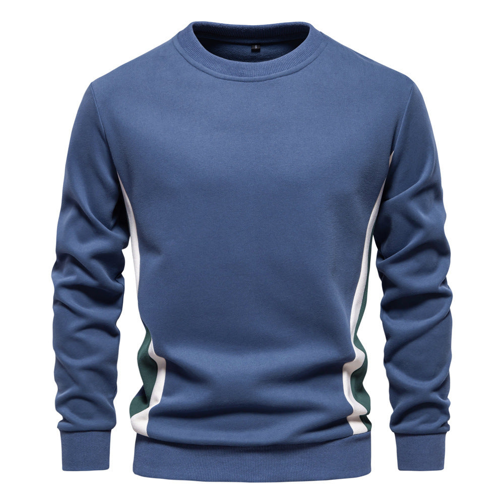 Herren nan Rundhals-Sweatshirt aus Baumwollmix mit seitlicher Kontrastpaspel und schmaler Silhouette Echo Archiv