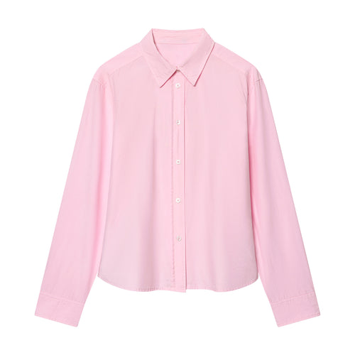 Damen nan oversized Hemdbluse mit Kentkragen, verdeckter Knopfleiste und weitem Drop-Shoulder Echo Archiv