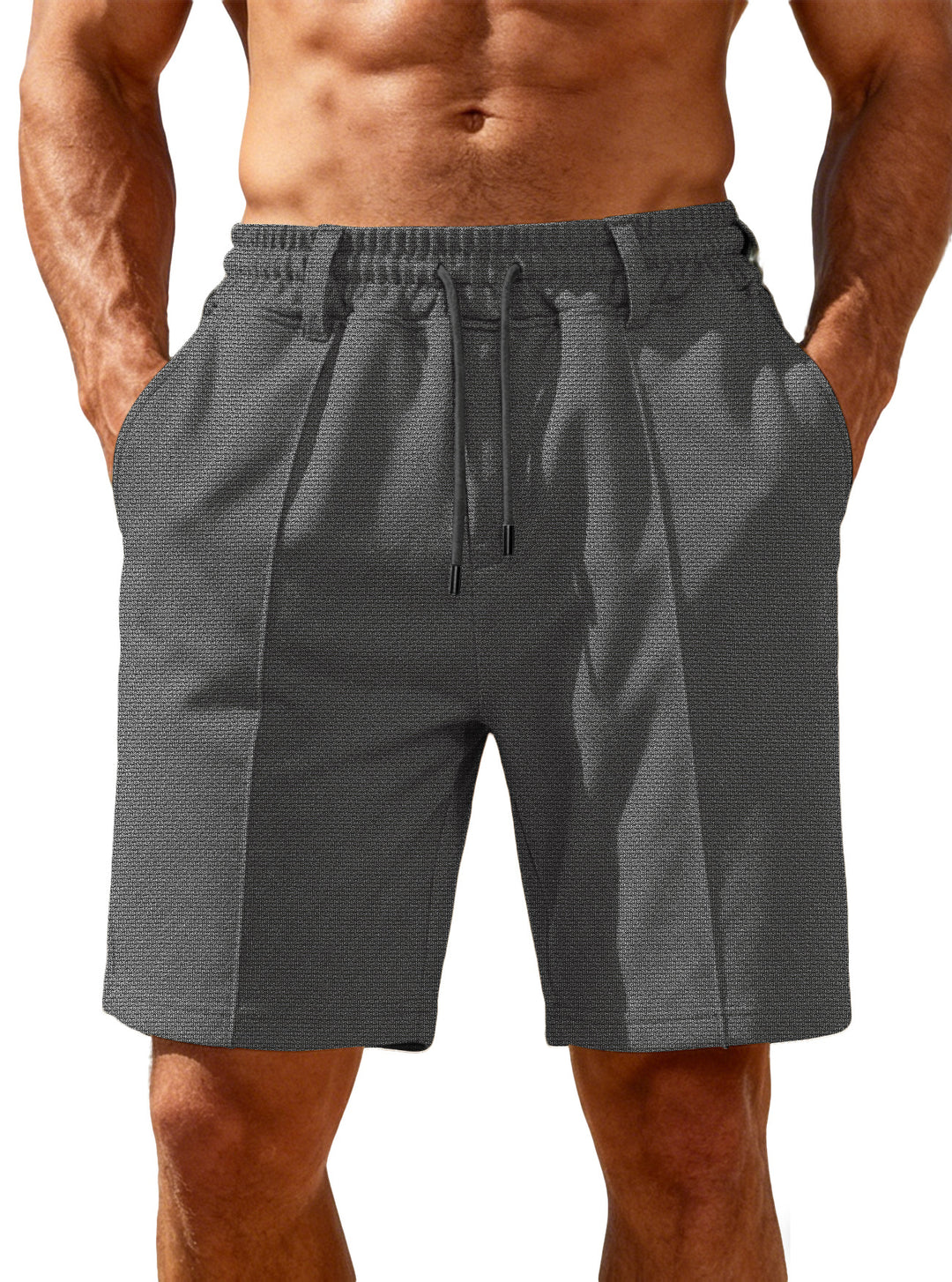 Herren nan Chino-inspirierte Relax-Shorts mit Bundfalten elastischem Tunnelzug und Eingrifftaschen Echo Archiv
