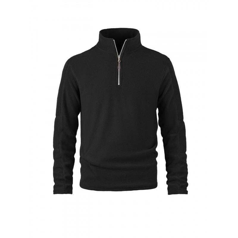 Herren Fleecepullover mit halbem Reißverschluss und Stehkragen Echoarchiv