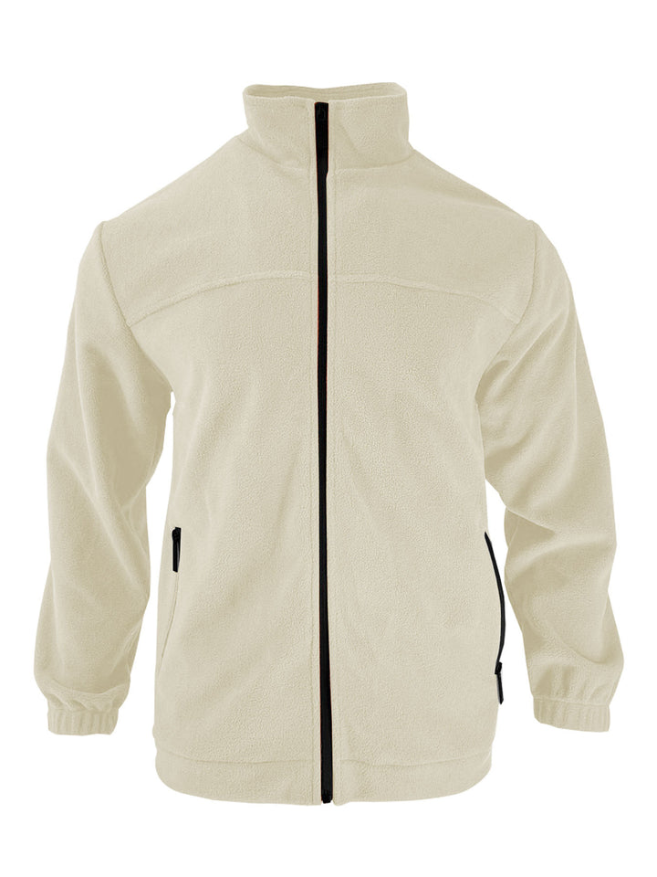 Herren Fleecejacke mit hochschließendem Kragen und praktischen Seitentaschen Echoarchiv