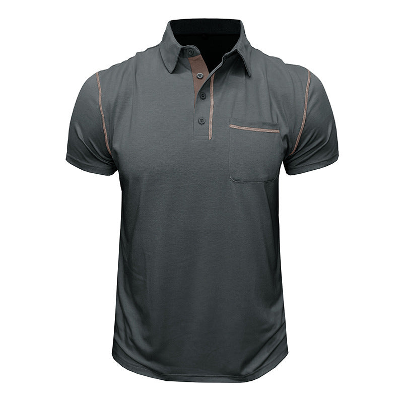 Herren Kurzarm-Poloshirt mit modernem Schnitt und praktischer Brusttasche Echoarchiv
