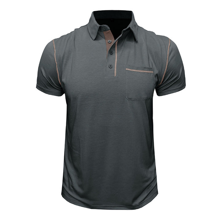 Herren Kurzarm-Poloshirt mit modernem Schnitt und praktischer Brusttasche Echoarchiv