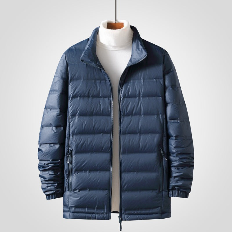Herren Leichte gesteppte Thermojacke mit Stehkragen und Zwei-Wege-Reißverschluss Echo Archiv