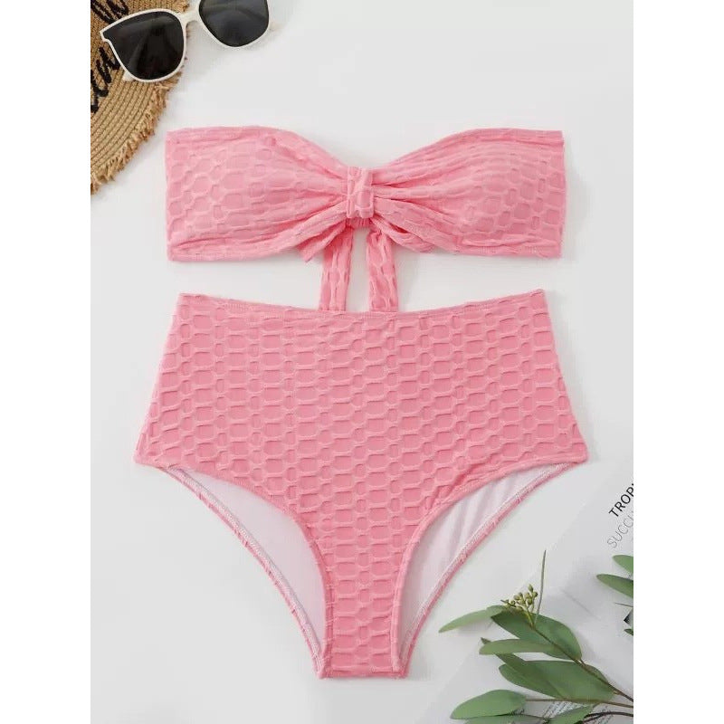 Damen Hochgeschnittener Bikini mit stylischem Knotendetail Echo Archiv