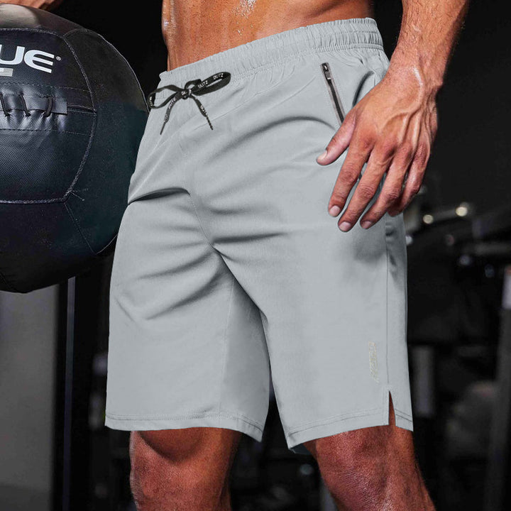Herren Sportshorts mit seitlichen Reißverschlusstaschen und elastischem Bund Echoarchiv