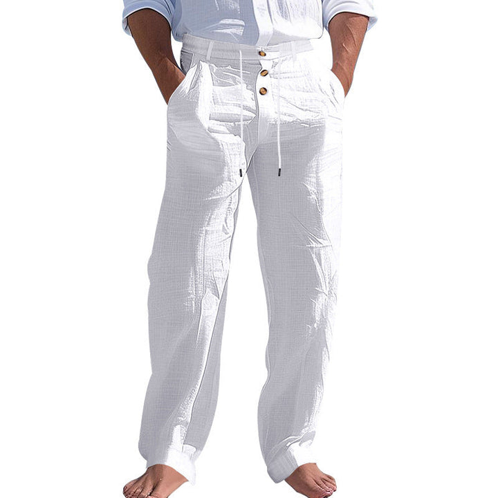 Herren lässige Hose mit hohem Bund und bequemen Taschen Echoarchiv