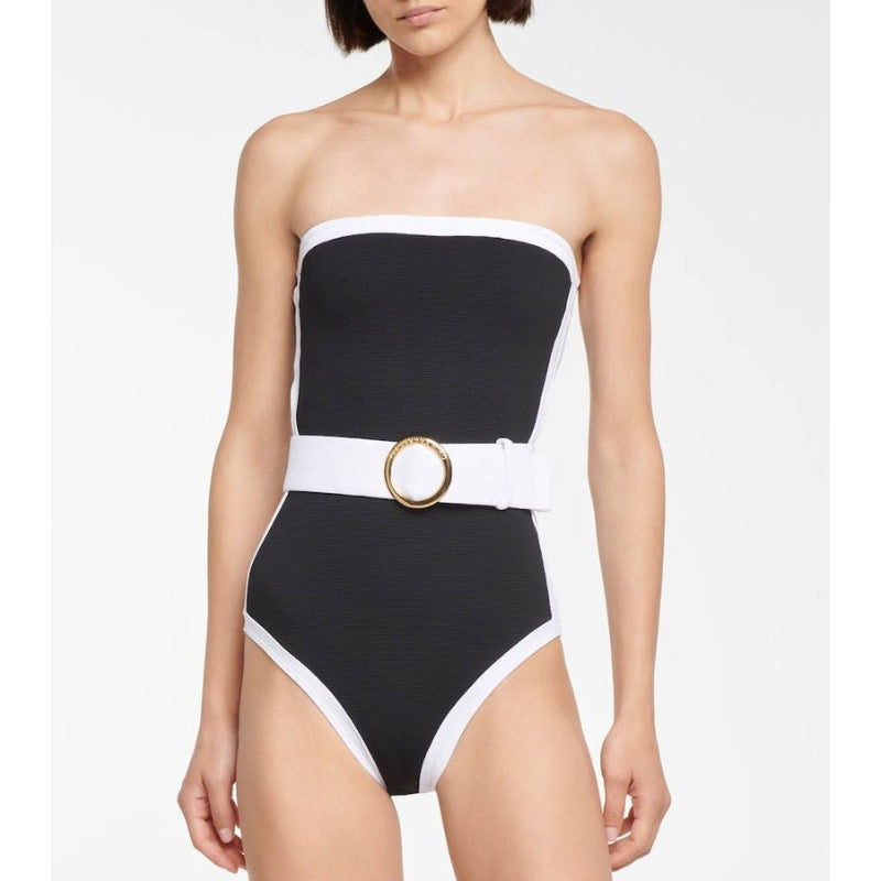 Damen Bandeau-Badeanzug mit modischem Gürtel Echo Archiv