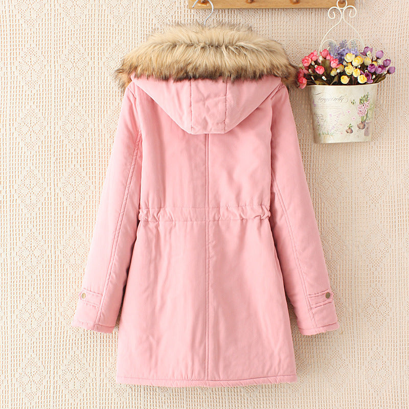 Damen Winterparka mit abnehmbarer Kunstfellkapuze, Teddy-Innenfutter und taillierendem Tunnelzug – Montévia
