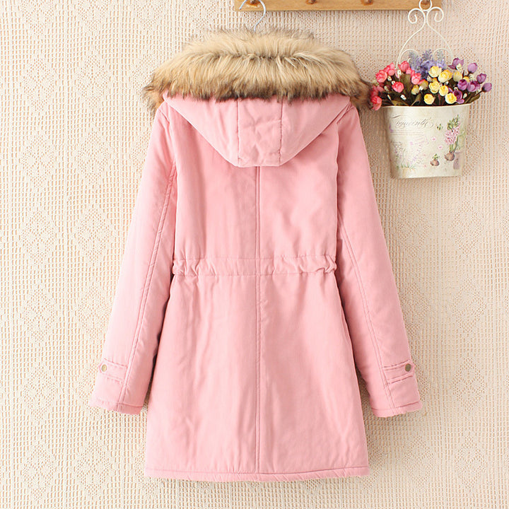 Damen Winterparka mit abnehmbarer Kunstfellkapuze, Teddy-Innenfutter und taillierendem Tunnelzug – Montévia