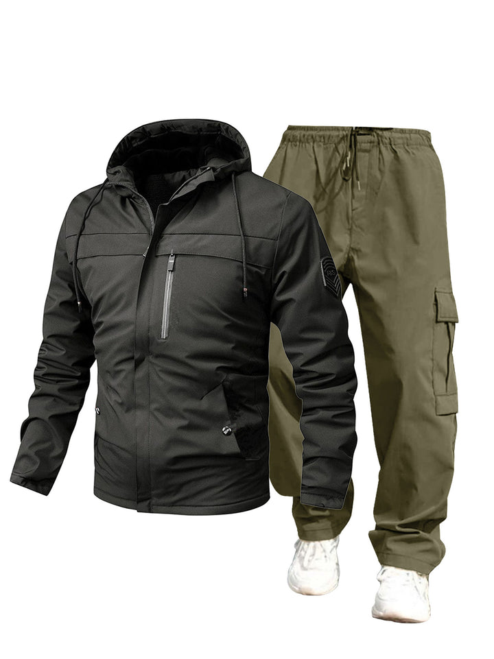 Herren Wetterfeste Outdoor-Jacke und Cargo-Hose Echo Archiv
