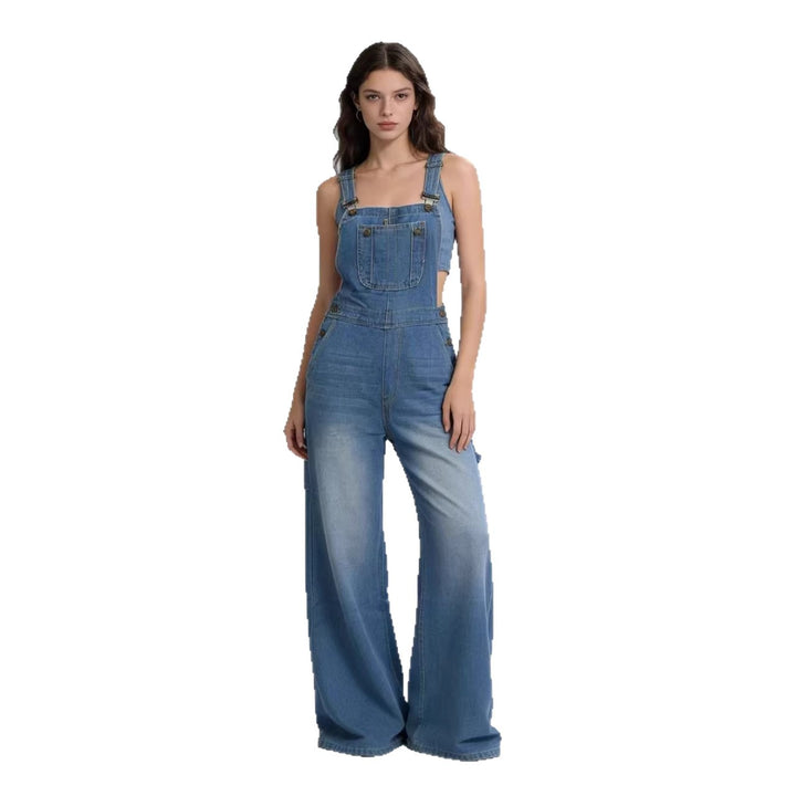 Damen Latzhose im lässigen oversized Schnitt mit funktionalen Seitentaschen Echo Archiv