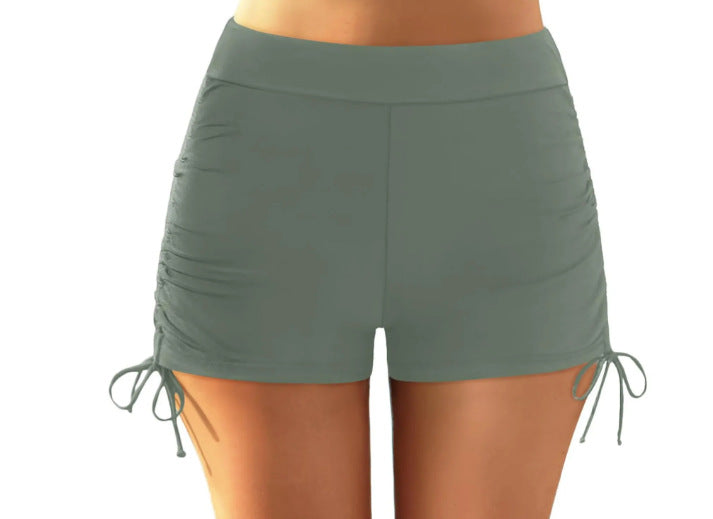 Damen Figurschmeichelnde Badeshorts mit Raffung und Seitenschnürung Echo Archiv