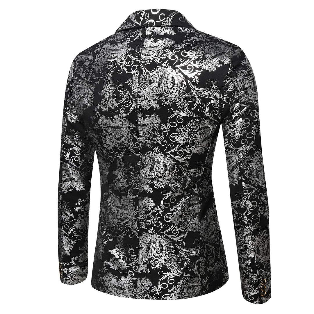 Herren Jacquard-Sakko im Smokingstil mit Schalkragen und einreihiger Knopfleiste Echo Archiv