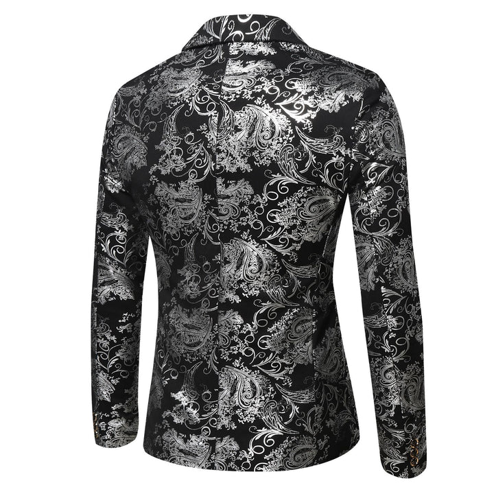 Herren Jacquard-Sakko im Smokingstil mit Schalkragen und einreihiger Knopfleiste Echo Archiv