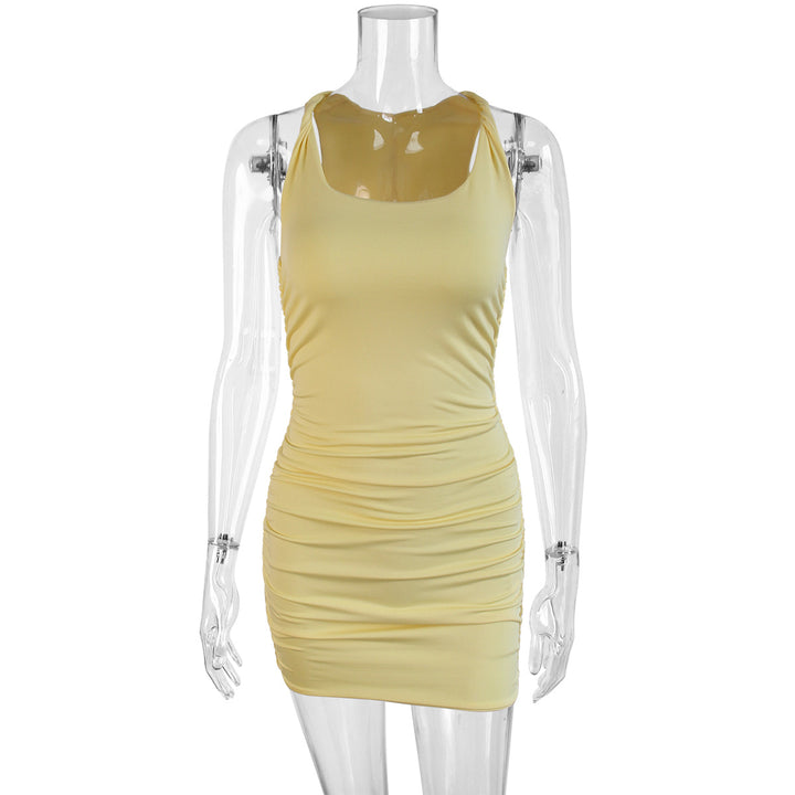 Damen Figurbetontes Sommerkleid mit verstellbaren Trägern und Raffungen Echo Archiv