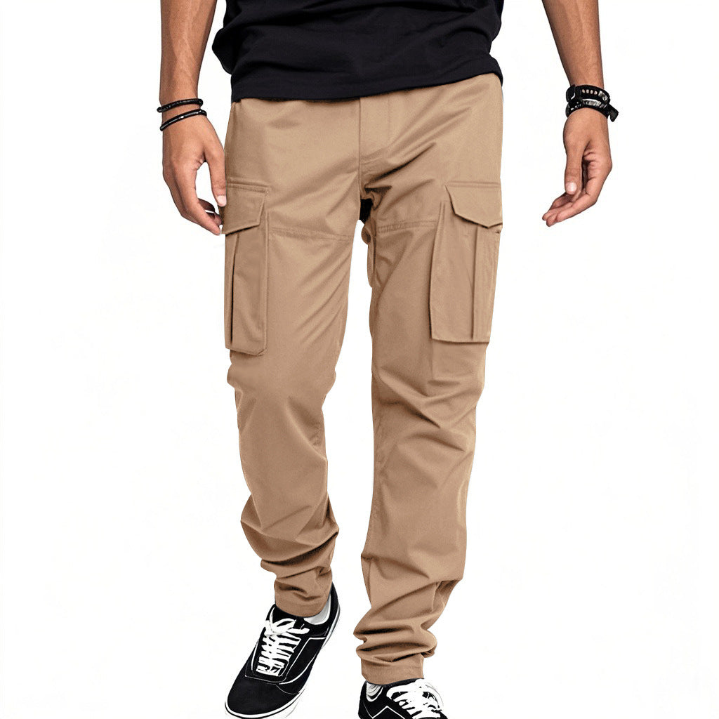 Herren funktionale Cargo-Hose mit mehreren Taschen und elastischem Bund Echoarchiv