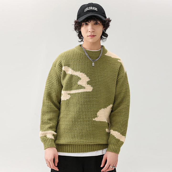 Herren Lässiger Strickpullover mit modischem Muster Echoarchiv