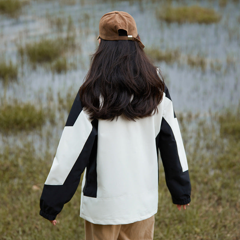 Damen zweilagige wasserdichte Outdoor‑Jacke mit Kapuze, atmungsaktiver Membran und verstellbarer Taille Echoarchiv
