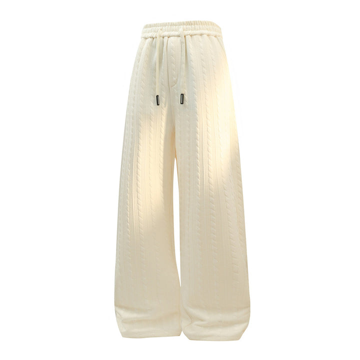 Damen Weite Strick-Loungehose mit Zopfmuster, Kordelbund & Relaxed-Silhouette Echoarchiv